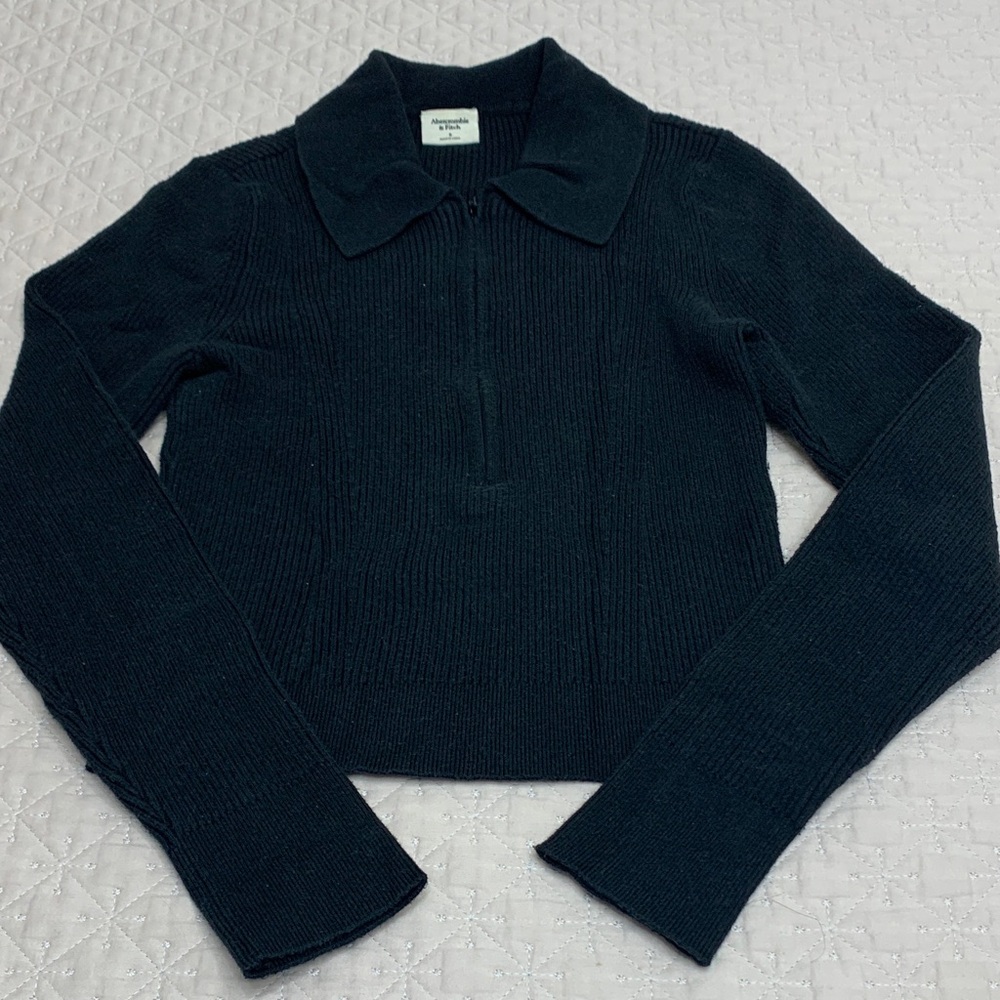 Abercrombie Black Collared Sweater